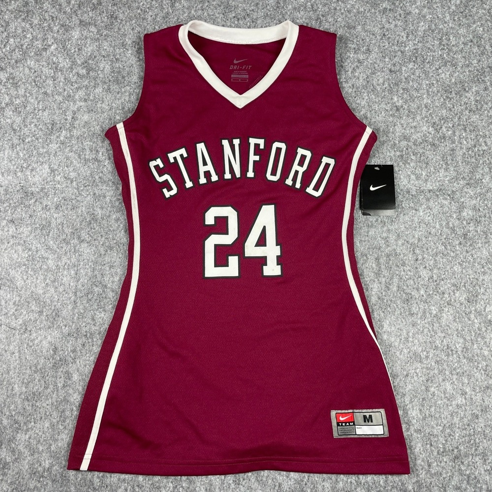 Stanford Cardinal Nike Basketball Jersey Womens Medium Red 24 NEW